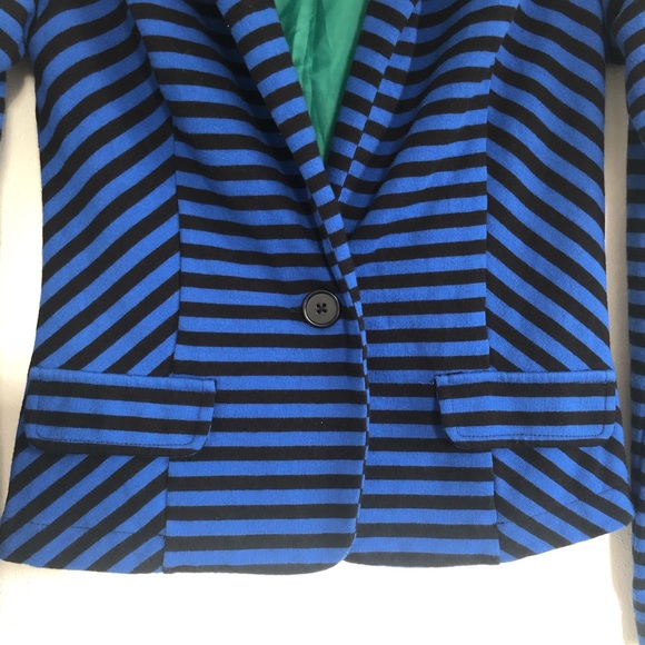 A.N.A Knit Blue and Black Strips Career Blazer. - Picture 4 of 8